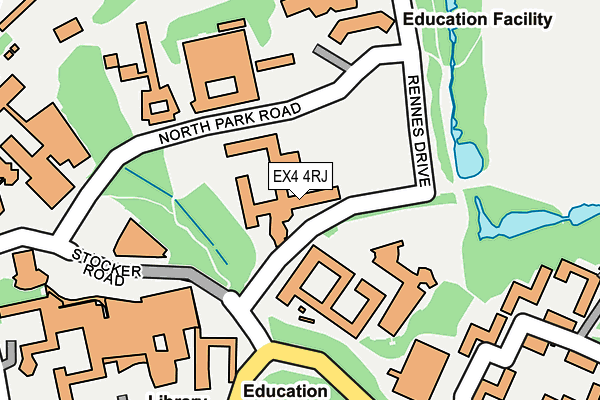 EX4 4RJ map - OS OpenMap – Local (Ordnance Survey)