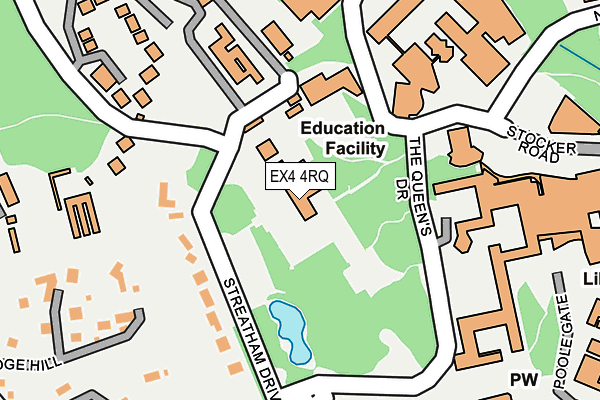 EX4 4RQ map - OS OpenMap – Local (Ordnance Survey)