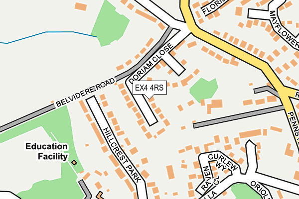 EX4 4RS map - OS OpenMap – Local (Ordnance Survey)