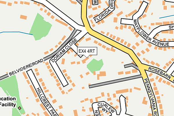 EX4 4RT map - OS OpenMap – Local (Ordnance Survey)