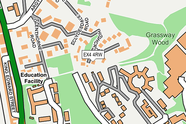 EX4 4RW map - OS OpenMap – Local (Ordnance Survey)
