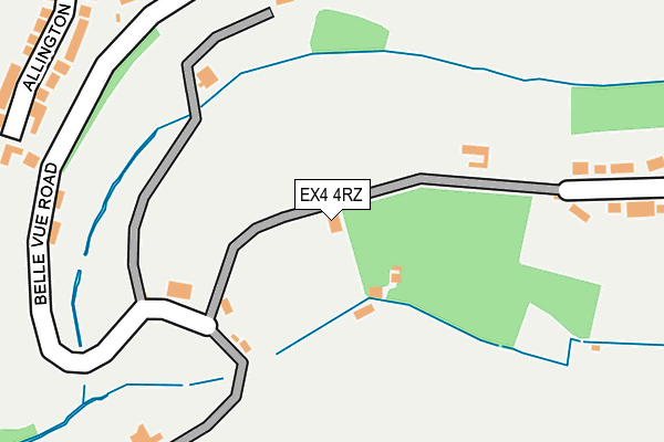 EX4 4RZ map - OS OpenMap – Local (Ordnance Survey)