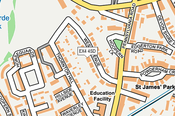 EX4 4SD map - OS OpenMap – Local (Ordnance Survey)