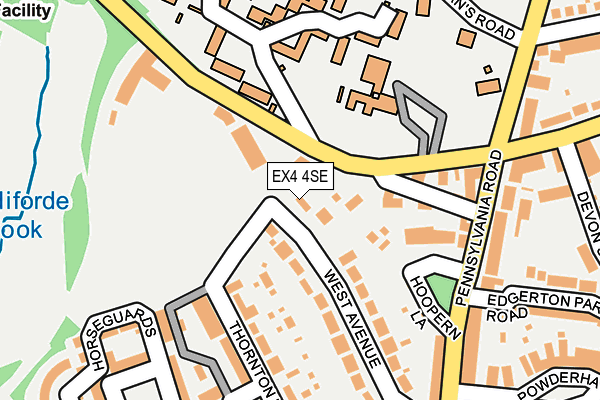 EX4 4SE map - OS OpenMap – Local (Ordnance Survey)