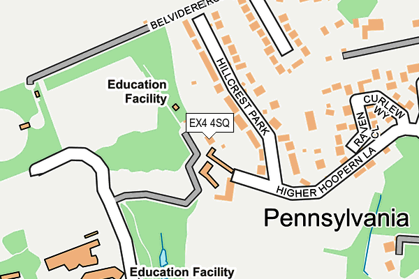 EX4 4SQ map - OS OpenMap – Local (Ordnance Survey)