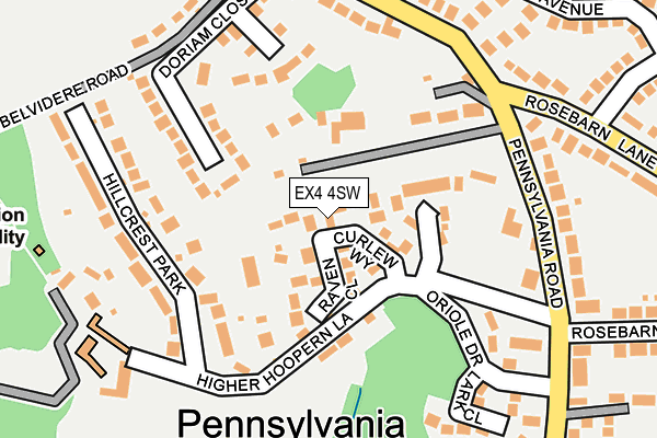 EX4 4SW map - OS OpenMap – Local (Ordnance Survey)