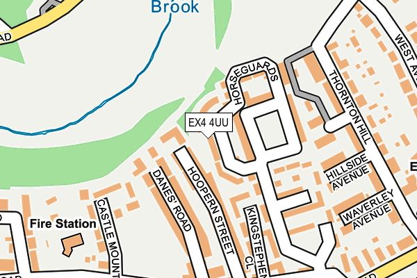 EX4 4UU map - OS OpenMap – Local (Ordnance Survey)