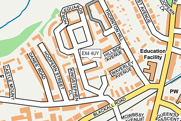 EX4 4UY map - OS OpenMap – Local (Ordnance Survey)