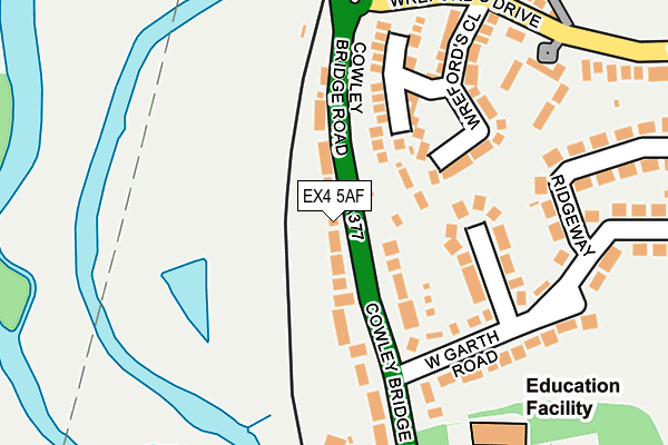 EX4 5AF map - OS OpenMap – Local (Ordnance Survey)