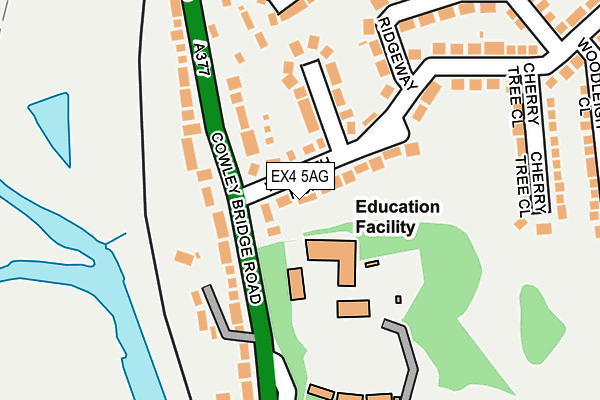 EX4 5AG map - OS OpenMap – Local (Ordnance Survey)