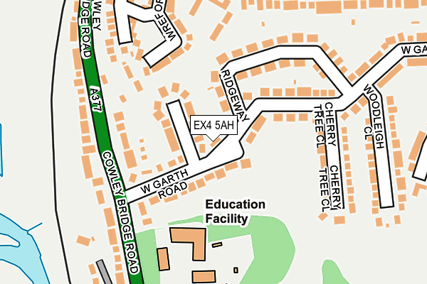 EX4 5AH map - OS OpenMap – Local (Ordnance Survey)