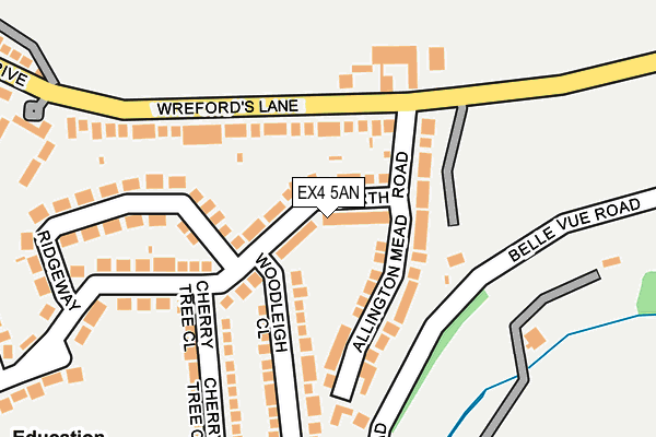 EX4 5AN map - OS OpenMap – Local (Ordnance Survey)