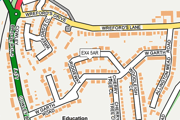 EX4 5AR map - OS OpenMap – Local (Ordnance Survey)
