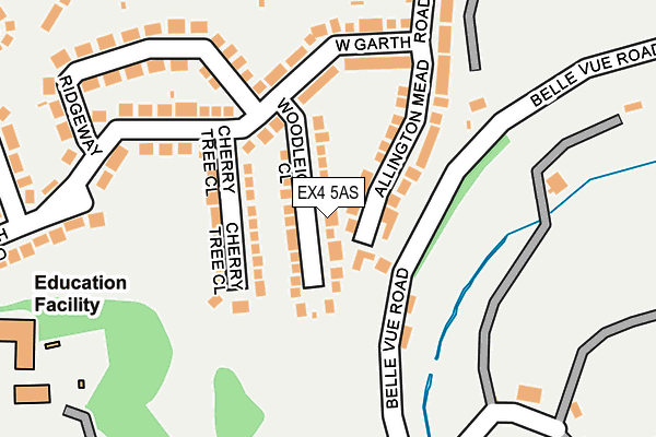 EX4 5AS map - OS OpenMap – Local (Ordnance Survey)