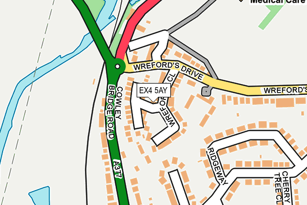 EX4 5AY map - OS OpenMap – Local (Ordnance Survey)