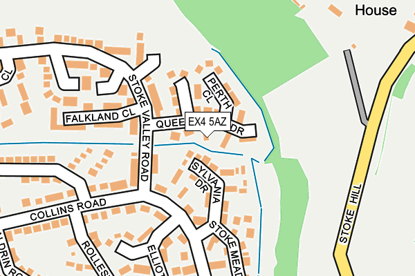 EX4 5AZ map - OS OpenMap – Local (Ordnance Survey)