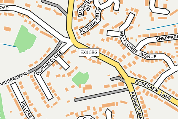 EX4 5BG map - OS OpenMap – Local (Ordnance Survey)