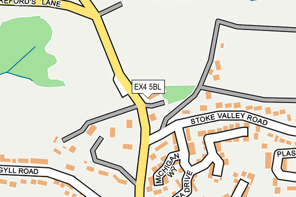 EX4 5BL map - OS OpenMap – Local (Ordnance Survey)