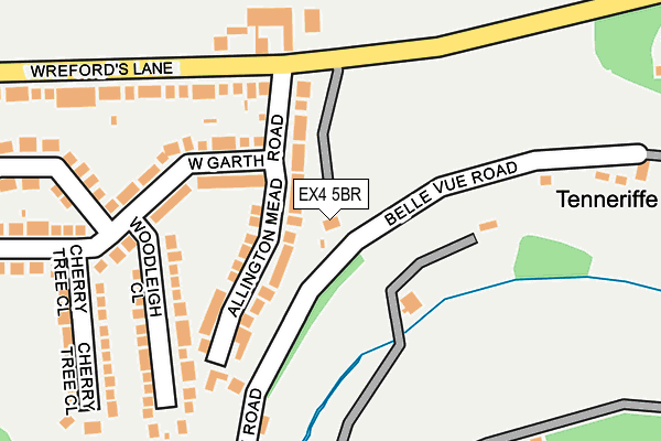 EX4 5BR map - OS OpenMap – Local (Ordnance Survey)