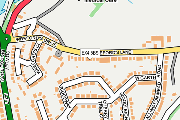 EX4 5BS map - OS OpenMap – Local (Ordnance Survey)