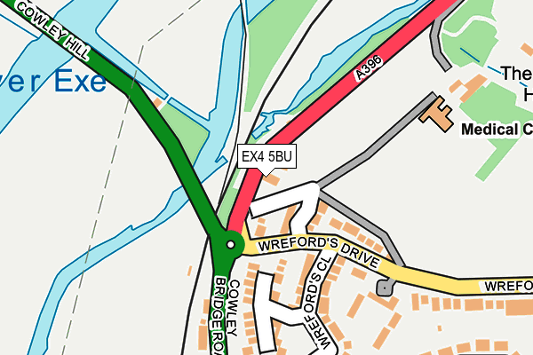 EX4 5BU map - OS OpenMap – Local (Ordnance Survey)