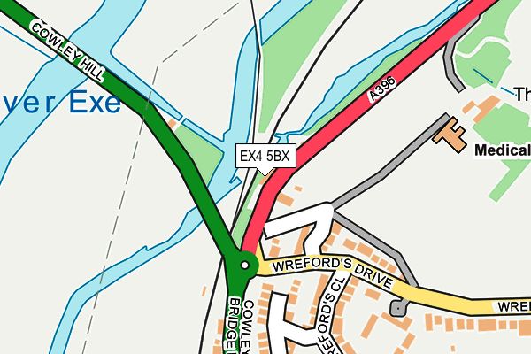 EX4 5BX map - OS OpenMap – Local (Ordnance Survey)