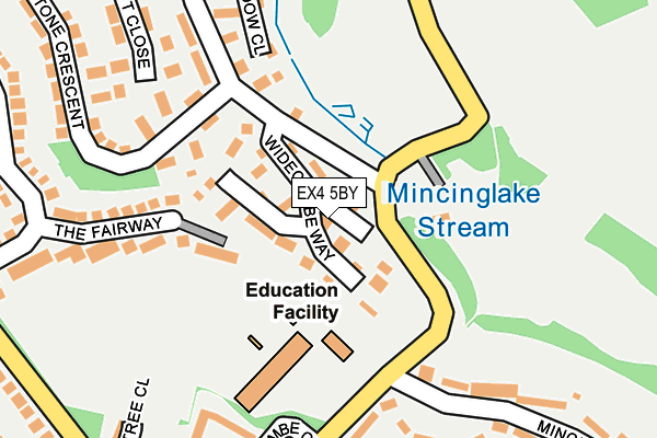 EX4 5BY map - OS OpenMap – Local (Ordnance Survey)