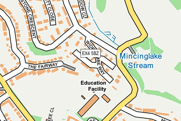 EX4 5BZ map - OS OpenMap – Local (Ordnance Survey)