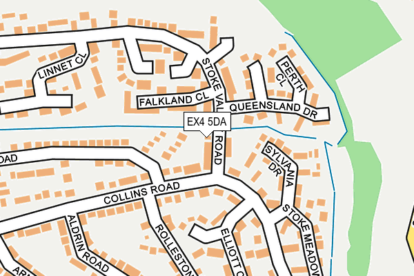 EX4 5DA map - OS OpenMap – Local (Ordnance Survey)