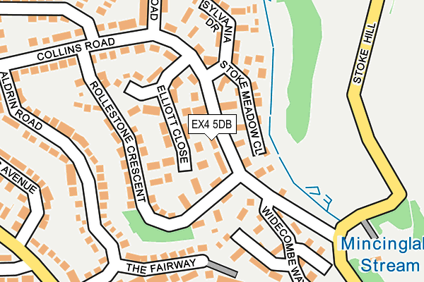 EX4 5DB map - OS OpenMap – Local (Ordnance Survey)