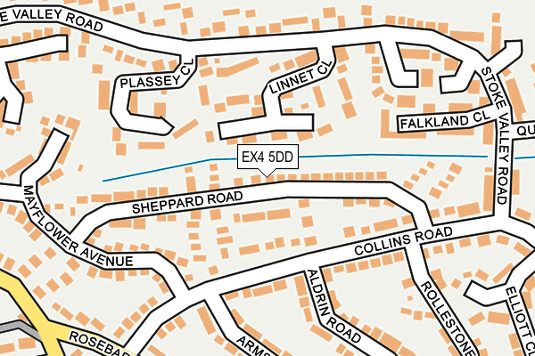 EX4 5DD map - OS OpenMap – Local (Ordnance Survey)