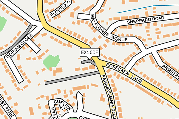 EX4 5DF map - OS OpenMap – Local (Ordnance Survey)