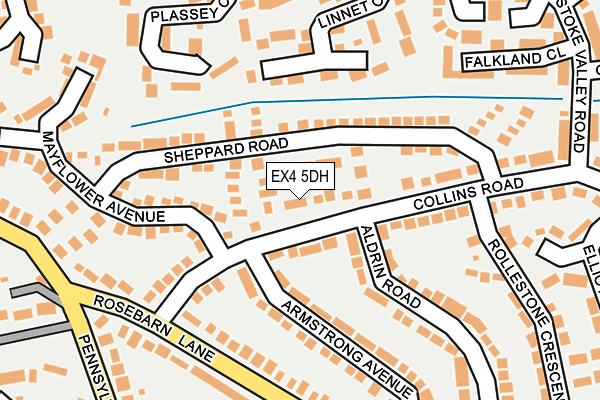 EX4 5DH map - OS OpenMap – Local (Ordnance Survey)