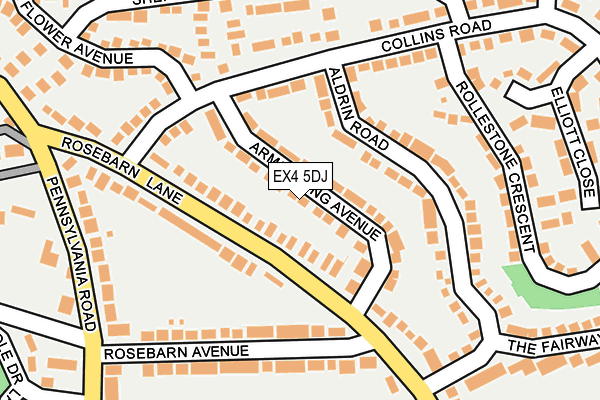 EX4 5DJ map - OS OpenMap – Local (Ordnance Survey)