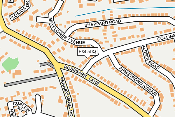 EX4 5DQ map - OS OpenMap – Local (Ordnance Survey)