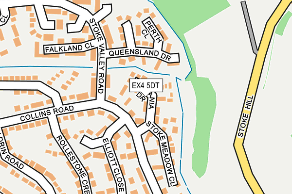 EX4 5DT map - OS OpenMap – Local (Ordnance Survey)