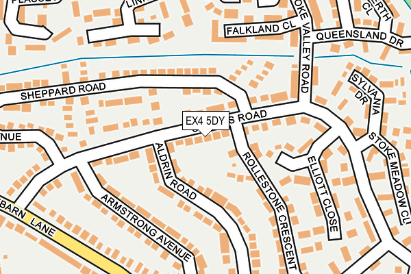 EX4 5DY map - OS OpenMap – Local (Ordnance Survey)