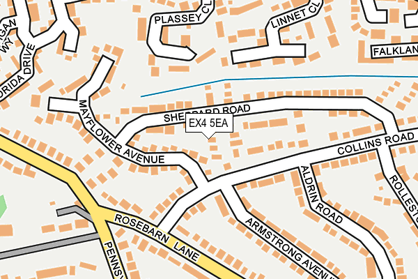 EX4 5EA map - OS OpenMap – Local (Ordnance Survey)