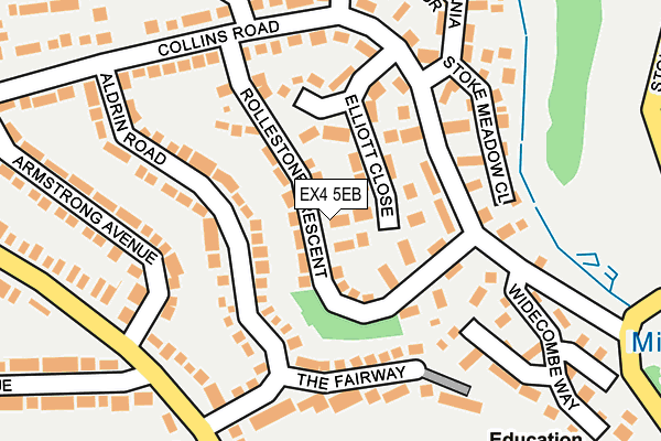 EX4 5EB map - OS OpenMap – Local (Ordnance Survey)