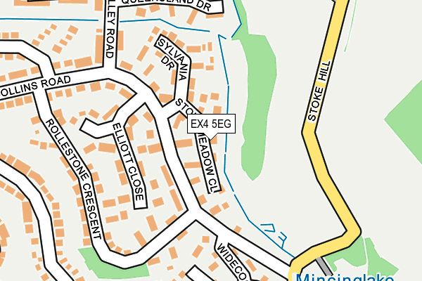 EX4 5EG map - OS OpenMap – Local (Ordnance Survey)