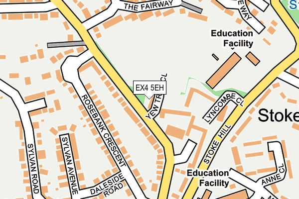 EX4 5EH map - OS OpenMap – Local (Ordnance Survey)