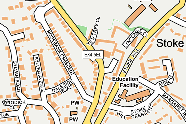 EX4 5EL map - OS OpenMap – Local (Ordnance Survey)