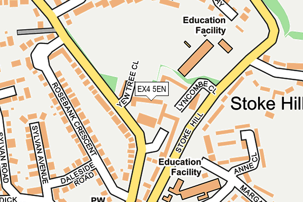 EX4 5EN map - OS OpenMap – Local (Ordnance Survey)