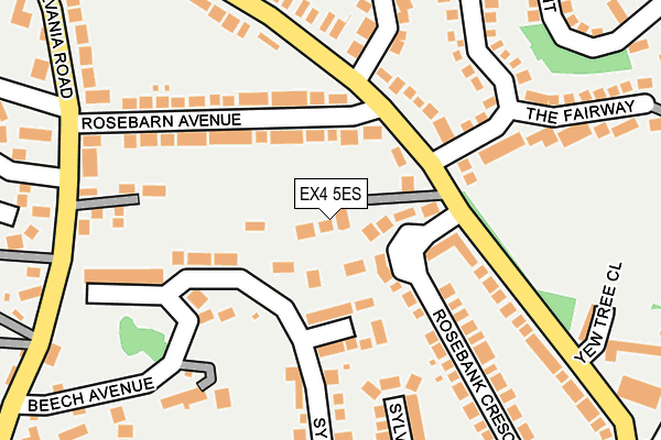 EX4 5ES map - OS OpenMap – Local (Ordnance Survey)