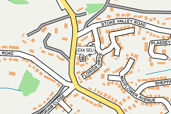 EX4 5EU map - OS OpenMap – Local (Ordnance Survey)