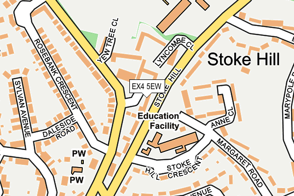 EX4 5EW map - OS OpenMap – Local (Ordnance Survey)