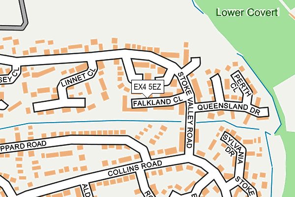 EX4 5EZ map - OS OpenMap – Local (Ordnance Survey)