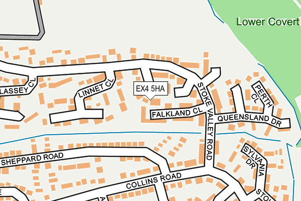 EX4 5HA map - OS OpenMap – Local (Ordnance Survey)