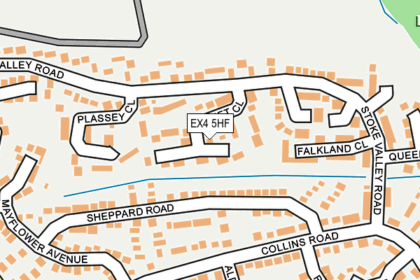 EX4 5HF map - OS OpenMap – Local (Ordnance Survey)