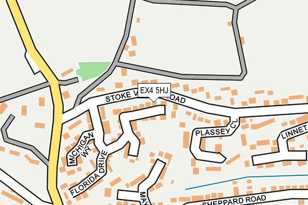 EX4 5HJ map - OS OpenMap – Local (Ordnance Survey)